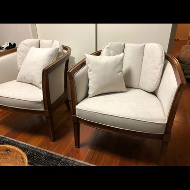 ドレクセルのアームチェアーを張替えました。