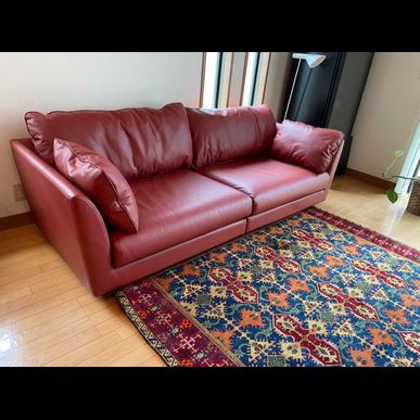 アルフレックスa-sofa 4 seater本皮革で張替えました。